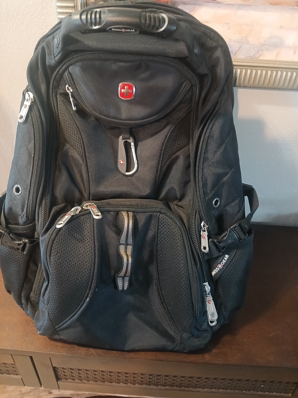 SwissGear Black Men's Laptop & Travel Backpack with Organizer